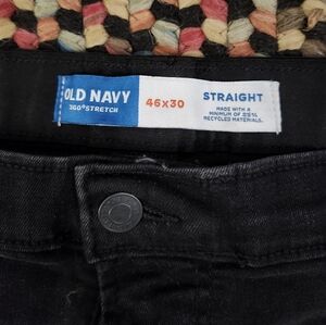 Old Navy Black Stretch Straight Jeans